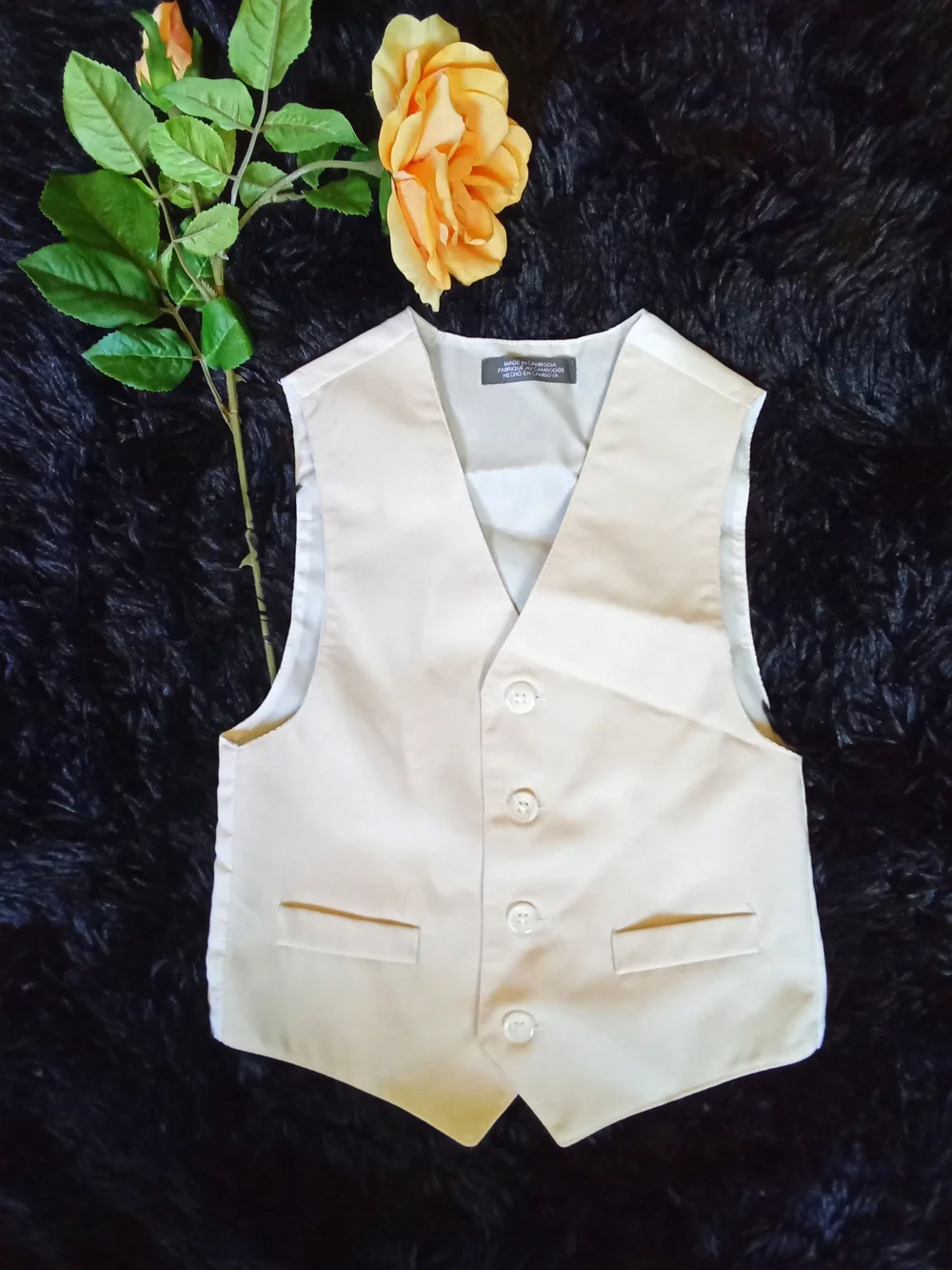Classic Cream Vest - Button Front (4) - Picture 1 of 7